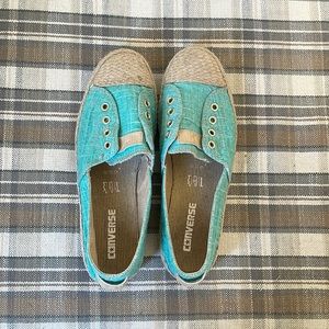 Converse Teal Slip-On Flats